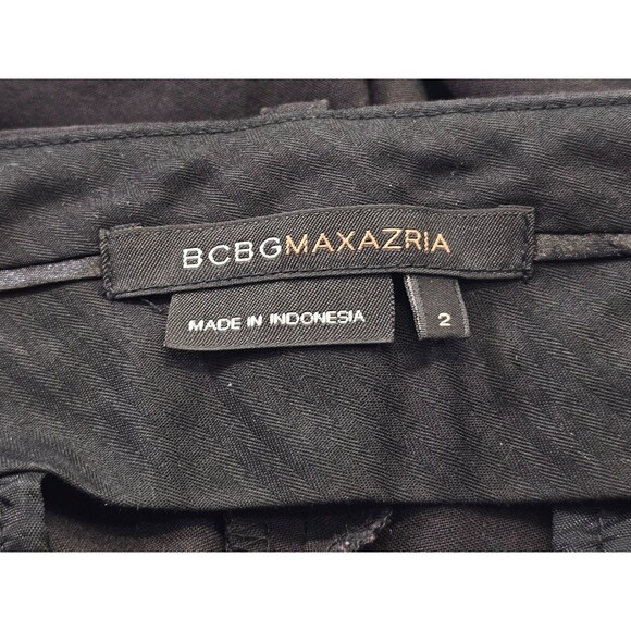 BCBGMAXAZRIA Women's Size 2 Black Wide Leg Dress Pants Slacks Trousers EUC - Picture 4 of 7
